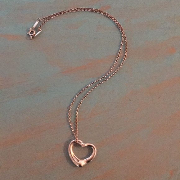 Tiffany & Co. Jewelry - Tiffany’s silver heart necklace with diamond!